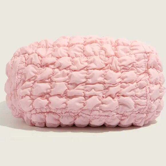 Fashionable Large Capacity Puffer Embroidered Shoulder Bag  - Black - Picture 11 of 15